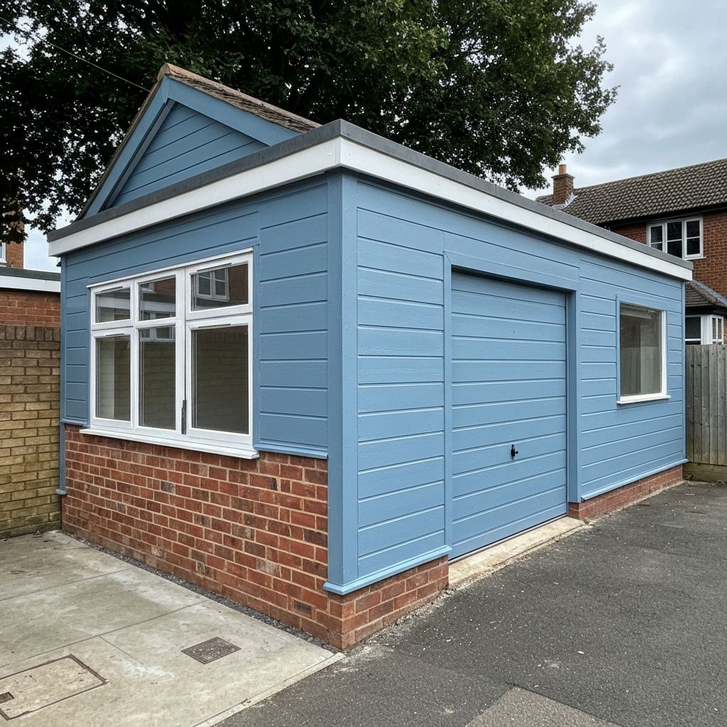 Modern garage conversion on a residential property